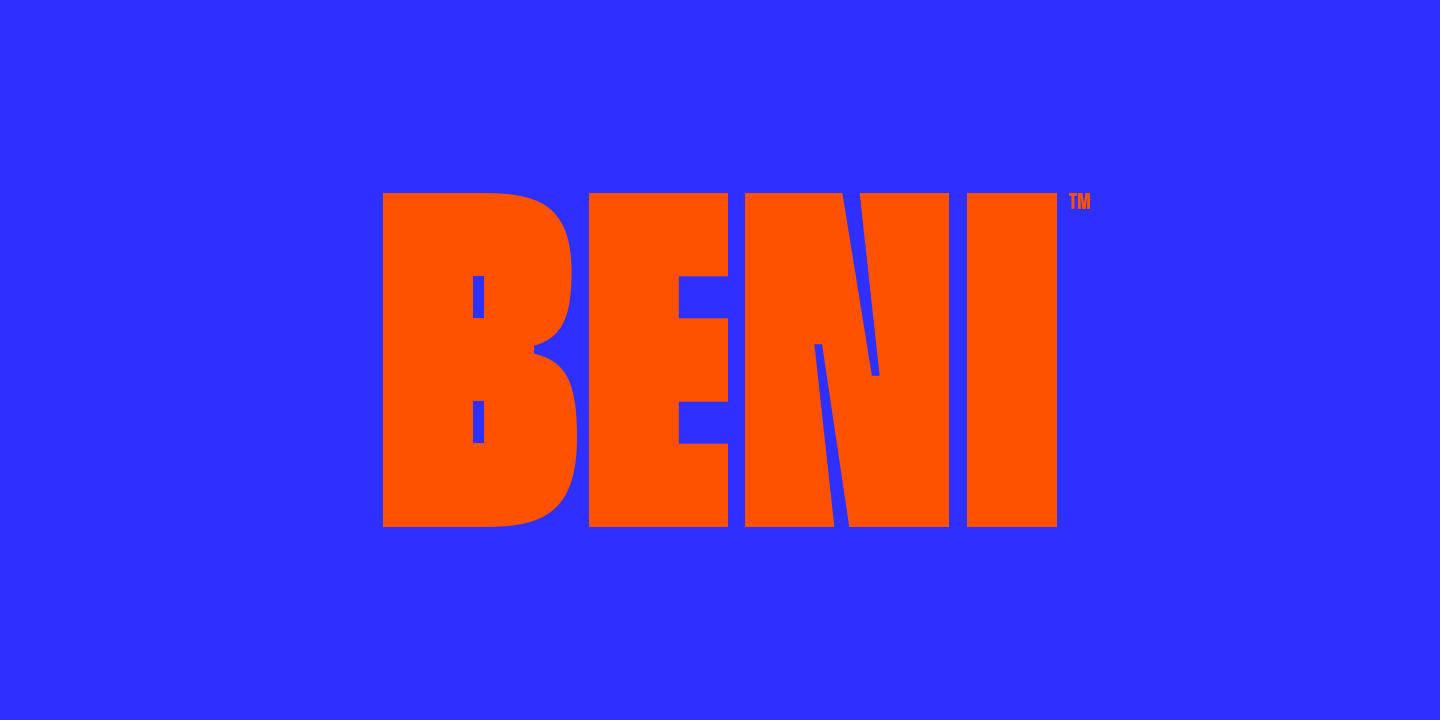 Beispiel einer Beni Bold-Schriftart